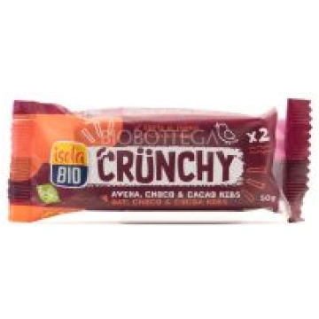 Barretta Crunchy Avena e Cioccolato Isola Bio 50G