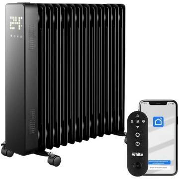 Balts elektriskais eļļas radiators ar 13 elementie