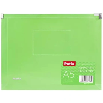 Dokumentu mape PATIO 150-03299 A5 zaļa ar rāvējslē