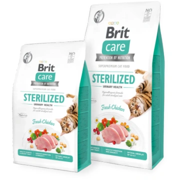 Brit Care Cat GF Sterilized Urinary Health Sausā b
