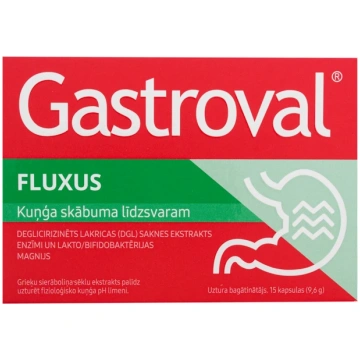 Gastroval Fluxus, 15 kapsulas