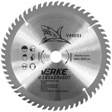 Verke Zāģa ripa kokam 185x20x60z VERKE V44031