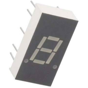Display: LED; 7-segment; 7.8mm; 0.3"; No.char: 1; 