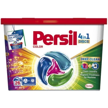 Veļas mazgāšanas kapsulas PERSIL Discs Color, 26ga