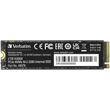 Dysk SSD Verbatim Vi3000 2TB M.2 2280 PCI-E x4 Gen