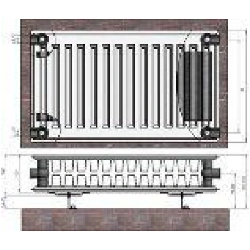 Radiators 22x500x600 sānu piesl. Termolux 9025006