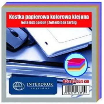 Krāsains piezīmju bloks Interdruk KOSTKA PAPIEROWA