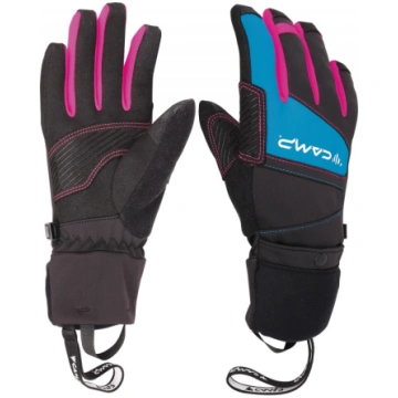 Guanti Camp G Comp Warm Lady Nero Azzurro Fucsia