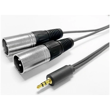 3.5MM CABLE to 2 x XLR male 5m PROMJXLRS5 (5715063