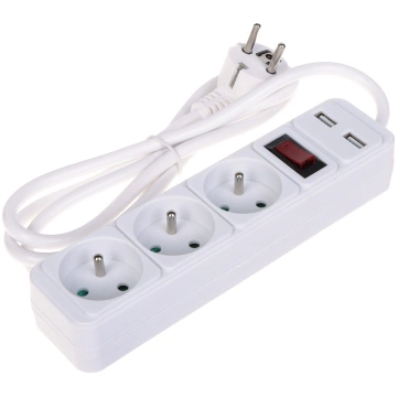 ENERGOSADALES VIENĪBAS PR-1.5M-3G-SW/USB/W (3 LIGZ