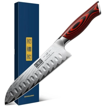 HOSHANHO Damascus Santoku nazis, profesionāls 7 co