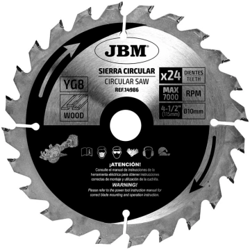 Zāģa ripa 24z 115mm kokam, JBM