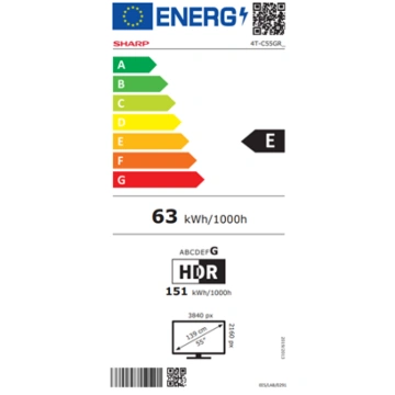Sharp 55GR8265E | 55 | Smart TV | Google TV | UHD 