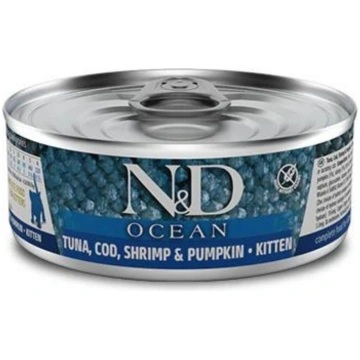 N&D CAT OCEAN TUNA COD SHRIMP PUMPKIN KITTEN 70G F