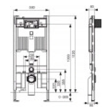 Tece rāmis TECEprofil WC elements ar Octa II ciste