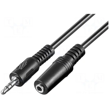 Cable | Jack 3.5mm socket,Jack 3.5mm plug | 3m Goo