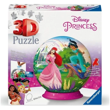 Ravensburger Puzzle 3D Kula: Ksiezniczki Disneya 1