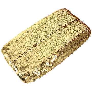 STOBOK Dekoratīvais Sequin Braid Elastīga dekoratī