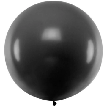Melns PASTEĻKRĀSAS lateksa balons 1m