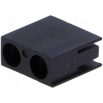 LED housing | 3mm | polyamide | angular | black | 