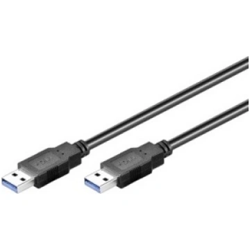 Kabelis USB3.0 AM - AM kontaktdakšiņa 1.8m melns |
