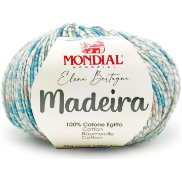 Cotone MADEIRA - MONDIAL - 874 - AZZURRO multicolo