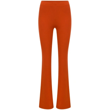 RHEA - Wide Leg Pants - Orange / L