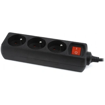 Gembird EG-PSU3F-01 surge protector Black 3 AC out