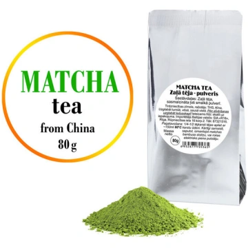 MATCHA zaļās tējas pulveris (bulk), 80 g Tarlton