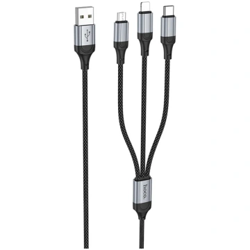 3in1 USB A to Lightning / Micro USB / USB C Hoco 2