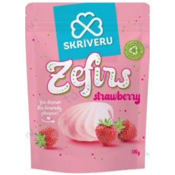 SKRĪVERU zefīrs ar zemeņu garšu 170g Skrīveru sald