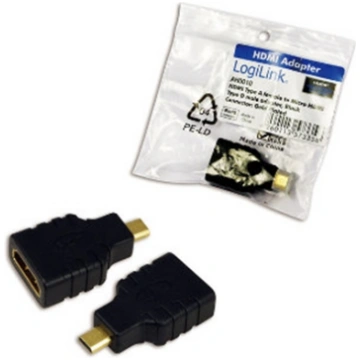 Adapter AV LogiLink HDMI Micro - HDMI czarny (AH00