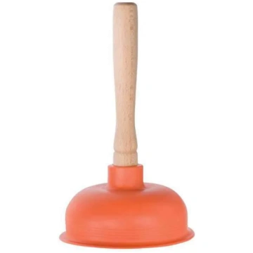 Suction Cup Drain Cleaner - Rubber with Wooden Han