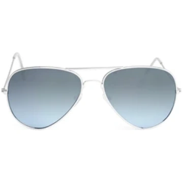 Aviator stila sudraba krāsas polarizētas brilles, 