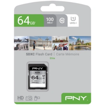PNY MicroSDXC Elite 64GB P-SDUX64U185GW-GE