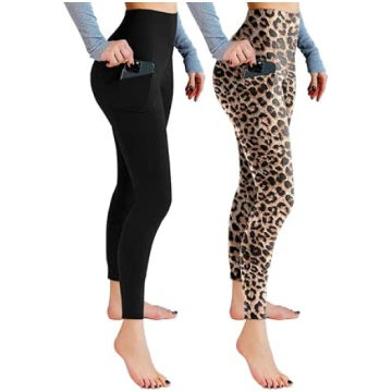 Leafigure Pack of 2 Women's Sports Leggings, 