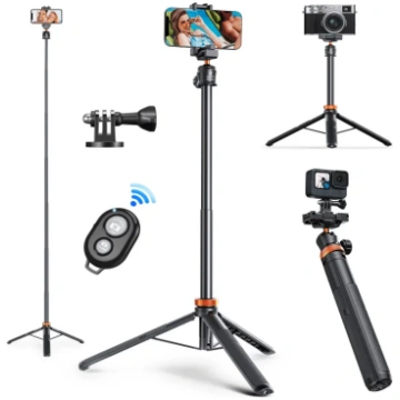 K&F Concept 2 in 1 selfiju statīvs ar tālruņa turē