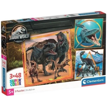 CLEMENTONI puzle 3x48 gabali - Jurassic World
