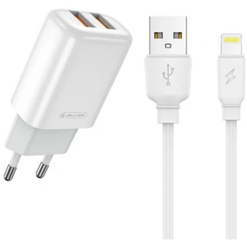 Ātrās uzlādes strāvas adapteris ar 2 x USB un Ligh