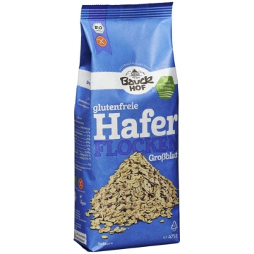 BIO Pārslas, auzu, rupjās, bezglutēna, 475g BAUCKH