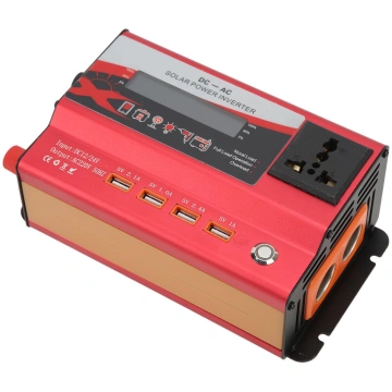 Automašīnas strāvas pārveidotājs Sarkans DC 12V 24