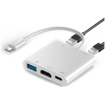 Hub 5in1 adapteris Type-C / USB3.0 / HDMI 4k / PD 