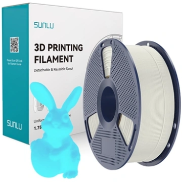 Sunlu PLA Glow-in-the-Dark Filament (White and Blu