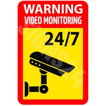 Zīme Uzmanību videonovērošana / Warning video moni