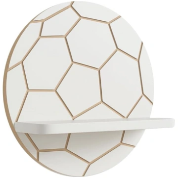 Football Shelf - Wall Shelf Ball White for Childre