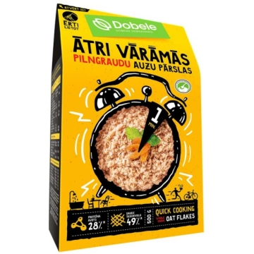 Dobele auzu pārslas pilngraudu ātri vārāmās 500g