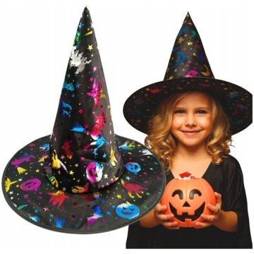 Raganu cepure ragana krāsains ķirbji Halloween kar