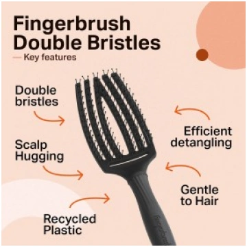 Olivia Garden Care Iconic Double Bristles Black Me