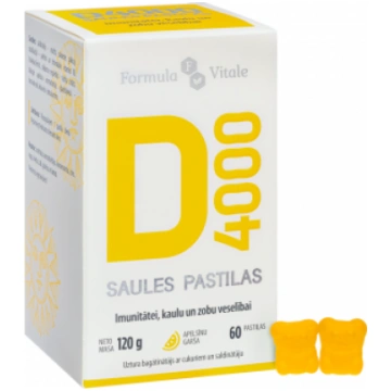 FORMULA VITALE D VITAMĪNS 4000, 60 pastilas