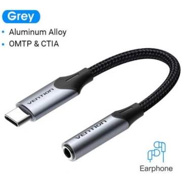 ADAPTER USB-C TO AUDIO 3.5MM/0.1M BGJHA VENTION BG